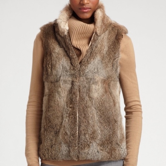 Pologeorgis Rabbit Fur Vest- Small. Perfect Condition - Picture 1 of 6